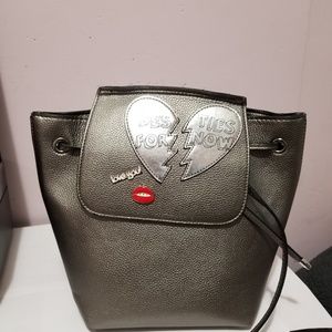 Silver mini backpack